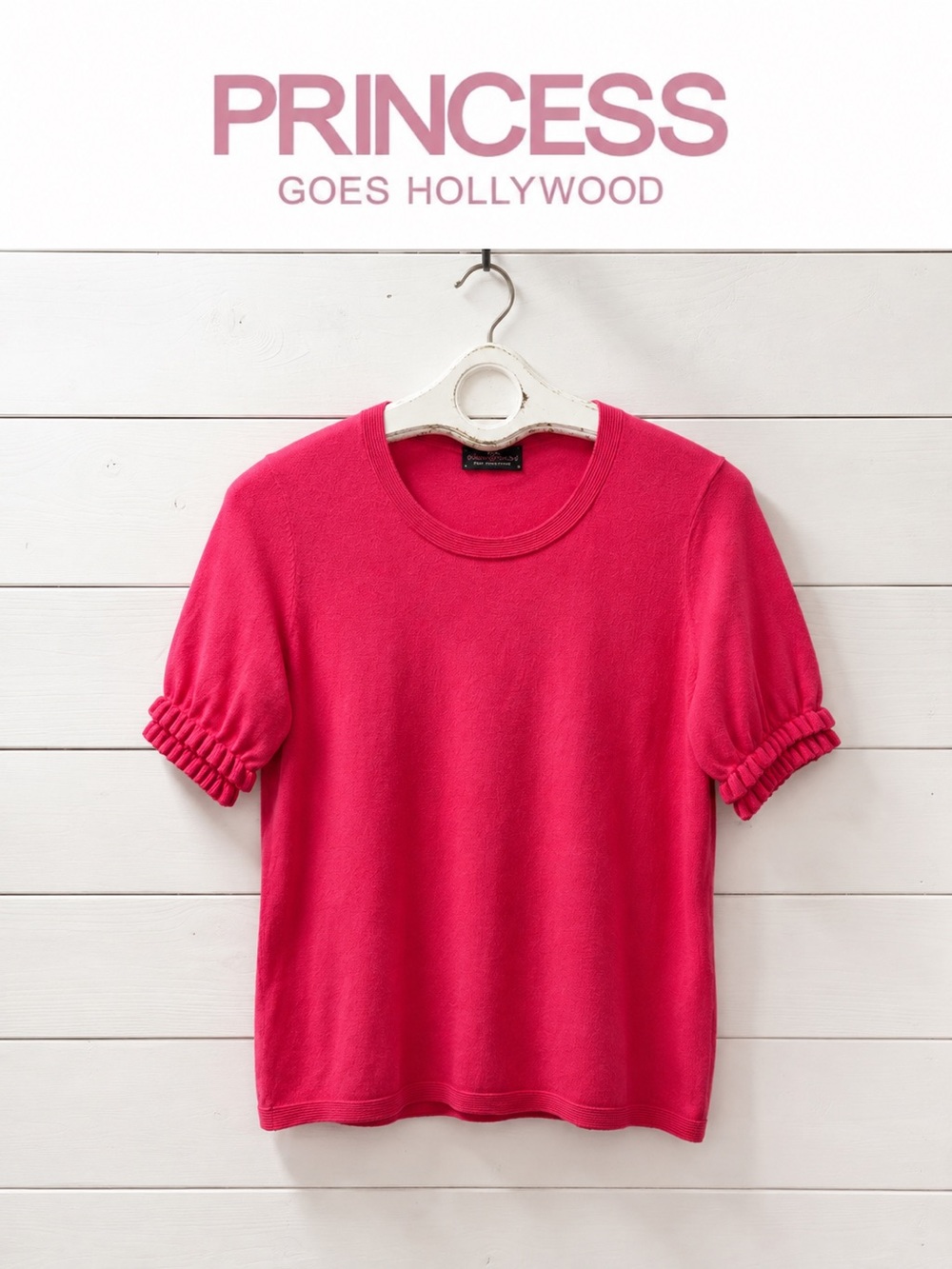 Princess Goes Hollywood – Pink Ruffle Sleeve Knit Top – Size 42